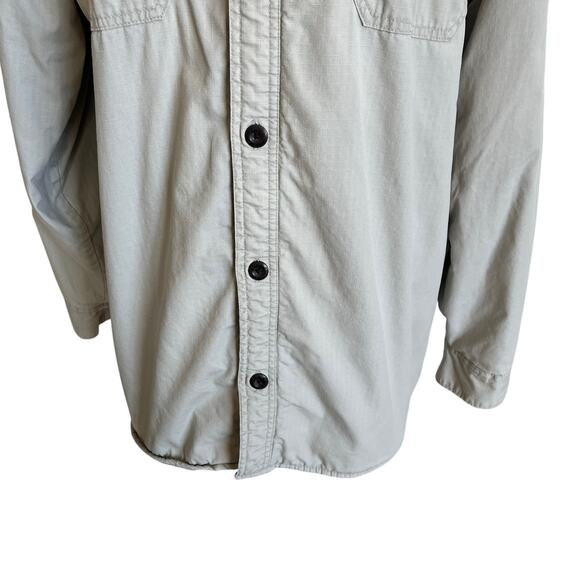 Levi's Shacket Work Jacket Men's Size XL Beige Sherpa Lined Button Front Ripstop - Picture 3 of 9